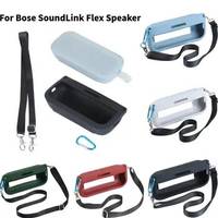 Silicone Speaker Protective Cover with Adjustable Strap for Bose SoundLink Flex Foldable &amp; Washable Travel Speaker Protect Case
