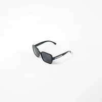 Kacamata CHANEL SQUARE ACETATE TEXT WHITE BLACK SUNGLASSES 100% ORIGINAL