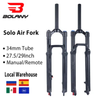 BOLANY 34 Tube Damping MTB Bicycle Front Fork XC Superior Shock Absorption and Stable Control for Mountain QR Bike Solo Air Fork