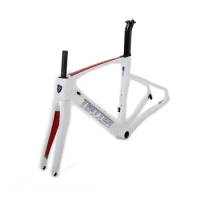 Twitter-Carbon Fiber Road Bike Frame, Bicycle Frame, Aero Design, 12*142mm, Thru Axle Disc Brake, 700C