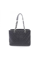 Chanel Pre-Loved Chanel matelasse grand shopping GST chain shoulder bag chain tote bag Caviar skin b