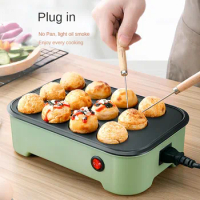 Octopus Ball Baking Machine with 12 Holes Mini Takoyaki Maker Home Kitchen Multifunction Professional Cooking Tools