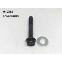 BAUT 14 M10X65 HITAM BAJA BAUT DUDUKAN KNALPOT HONDA PCX ADV VARIO 125 160 DLL