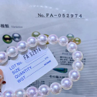 Japan Origin 8-8.5mm Nature Salt Water Akoya White Pearls Beads Necklaces for Women Fine Birthday Presents