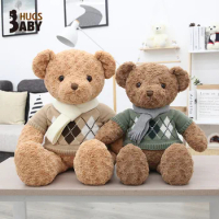 High Quality Big Bear With Sweater Plush Doll Soft Stuffed Animal Teddy Bear Plush Toys Kids Girls Valentine Lover Birthday Gift