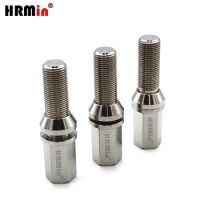 HRmin Extended 17mm Hex Head Floating Cone Seat Gr.5 Titanium Automobile Vehicle Car Wheel Bolt for French Car M12x1.25x28mm