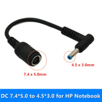 7.4mm x 5.0mm Female to 4.5mm x3.0mm Male Charger Adapter Power Connector Converter Cable DC Jack for HP Envy Pavilion G1 G2 G3
