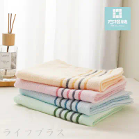 【一品川流】 簡約緞檔毛巾/多線條紋毛巾-3條入X4包