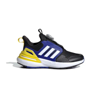 【adidas 愛迪達】Rapidasport Boa K 中童 黑藍色 小朋友 緩衝 旋鈕鞋帶 運動鞋 慢跑鞋 IF8542