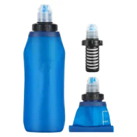 1100ml/min Filter Water Bottle Water Filter Straw Soft TPU Folding Outdoor Filtered Water Bag For Outdoor Camping Hiking Cycling