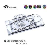 Bykski Full Cover GPU Water Cooling RGB Block w/ Backplate for MSI RTX3080 3090 VENTUS 3X N-MS3090VES-X