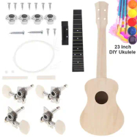 23 Inch Ukulele DIY Kit Concert Hawaii Guitar Perfect Gift for Handwork Painting Parents-child Campaign