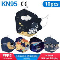 kn95 masks for kids Children Boys Black Cartoon astronaut print Breathable face mask n95 mascarillas quirurgicas homologadas