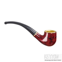10PCS Resin curved pipe, owner's pipe, mini, compact, fragrant, portable smoking rod, copper pot, novice pipe smoke