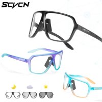Scvcn Photochromic Sunglasses Retro for Men Cycling Glasses Mountain Bike Road Bicycle Eyewear Cycle Goggles Sports UV400 MTB