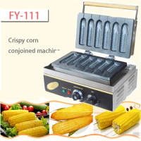 FY-111 Six Pieces Commercial Corn Waffle Maker Rench Muffin Hot Dog Making Machine Non-Stick Cooking SurfaceGrilled Corn Machine
