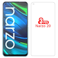 เคสสำหรับ Realme Narzo 20 Pro 20A, ฝาครอบพร้อมตัวป้องกันหน้าจอและกระจกนิรภัย, เข้ากันได้กับ Narzo20 