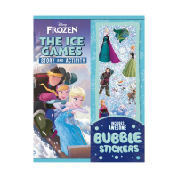 Disney Frozen Bubble Stickers Book With Story & Activity For Kids The Ice Games