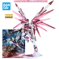 Bandai Freedom Gundam Action Figure MG Pink Sakura 2.0 Freedom Gundam Model Kit Collection Toy Figures Chrismas Gift