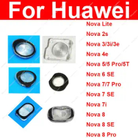 Back Rear Flash Light Cover For Huawei Nova Lite 5 7 8 Pro 2S 3 3i 3e 4E 6Se 7Se 7i 8Se Back Flashlight Lamp Shell Holder Parts
