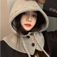韓國巴拉克拉法帽女冬季保暖帽護耳針織帽毛呢帽