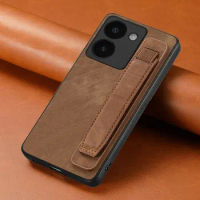 Lens 360 Protect Wrist Strap Leather Back Case for Xiaomi Redmi Note 12 Pro Plus 5G Phone Cover Redmi 12 12C Note12 Turbo Funda
