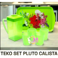 Teko set gelas + nampan 5in1 teko gelas plastik set