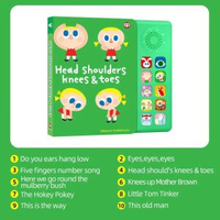 全城熱賣 - 米象 幼兒兒歌音樂發聲學習書 （Head Shoulders Knees & Toes ）有聲圖書 /兒歌書本 (平行進口)