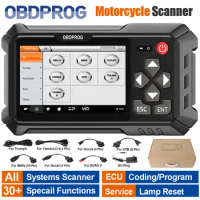 OBDPROG MOTO 100 Motorcycle OBD2 Scanner Diagnostic Tool Auto Motor Analysis Tools Maintenance Light Reset For KTM/Yamaha