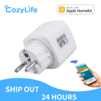 Apple HomeKit and CozyLife Wi-Fi Smart Outlet 15A Siri Voice Alexa Google Home Alice Home Assistant Timer Switch