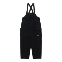 【Dickies】男款黑色雙口袋設計版型吊帶褲｜DK010907BLK