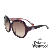 【Vivienne Westwood】英國精品時尚高雅系列造型太陽眼鏡(VW74504-紫)