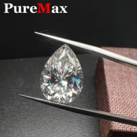 [ 0.1ct-13ct ] Rare Pear Cut Moissanite Loose Stone Real D Color VVS1 Lab Grown Super White Certified Pear Moissanite Diamonds