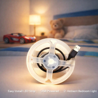 UV LED Strip 5V Waterproof USB Purple 2835 Flexible Tape 0.5M 1M 2M Room Glow Light AINNA