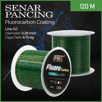 FTK Senar Pancing Nylon Fluorocarbon Coating Fishing Line 120M Hijau No. 3