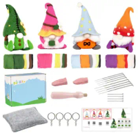 Needle Felting Kit Gnome Shape Needle Felting Kit For Beginners Needle Felting Supplies For Parent-Child Interaction Classroom