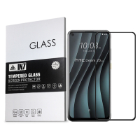 IN7 HTC Desire 20 Pro (6.5吋) 高清 高透光2.5D滿版9H鋼化玻璃保護貼 疏油疏水 鋼化膜-黑色