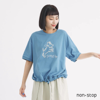【non-stop】文青貴賓狗刺繡T恤-2色