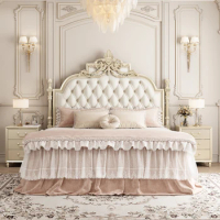 Princess Luxury Double Bed King Size Villa Modern King Bed Loft Comferter Camas De Dormitorio Bedroom Set Furniture