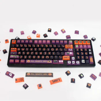 ECHOME Halloween Cute Keycap PBT Dye Subbed XDA Profile Large Letters Custom Keyboard Cap Key Cap for Mechanical Keyboard Gift