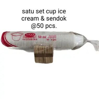 Cup Ice Cream 50ml / Gelas Es Krim dan Sendok Es Krim