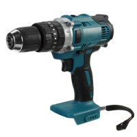 Electric Drill 3 in 1 Brushed Hammer 13mm Electric Screwdriver 20+3 Torque Cordless Impact Drill for Makita 18V 21V Battery