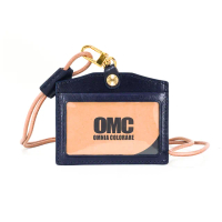 【OMC•植鞣革】職人通用橫式牛皮證件套悠遊卡套95046-深藍