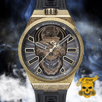 【BOMBERG】BOLT-68 NEO系列 十週年紀念骷髏機械腕錶 青銅色版本