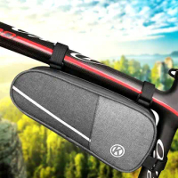 Reflective Bag Bike Cycling MTB Triangle Frame Holder Front Tube Frame Handlebar Waterproof Bag Accessories