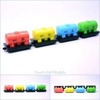 彩色油罐列車 鐵支路4節迴力小列車 迴力車 火車玩具 壓克力盒裝  QVA62H TR台灣鐵道