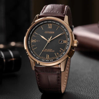 【CITIZEN 星辰】GENTS系列 電波對時 經典紳士光動能腕錶 母親節 禮物 推薦(CB0158-10H)