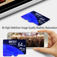 BESY A2 Memory Card 128gb Mini SD Card Class10 64GB 32GB SD Micro Card V30 256GB Flash Drive for Tablet Smartphone PC