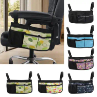 Wheelchair Side Bag Adjustable Walker Pouch Bag for Home Bed Rail Baby Cart