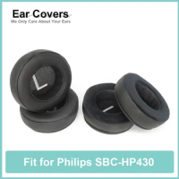 Earpads For Philips SBC-HP430 Headphone Earcushions Protein Velour Pads Memory Foam Ear Pads